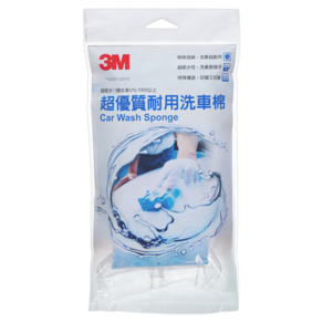 3M 超優質耐用洗車綿 17.5 x 7.5 x 4cm, 1個