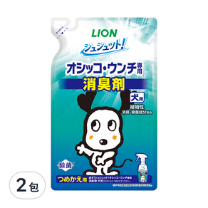 LION 獅王 99.9% 廁所臭臭除 愛犬用 補充包, 280ml, 2包