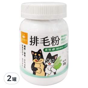 DOG CAT STAR 汪喵星球 排毛粉 6個月以上犬貓, 原味, 2罐