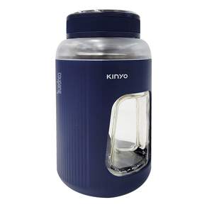 Kinyo 無線隨行杯果汁機 附USB充電線 + 替換式杯蓋 10.2 x 10.2 x 19.5cm 500g, JRU-750, 藍色