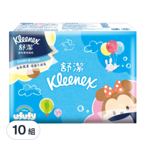 Kleenex 舒潔 迪士尼雲朵系列 旅行包超柔面紙 款式隨機 70張, 4包, 10組