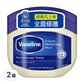 Vaseline 凡士林 潤膚膏 原味, 450ml, 2罐