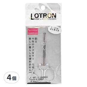 LOTRON 安全鼻毛剪 L-216 9 x 4.2 x 0.4cm, 4個