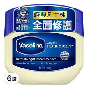 Vaseline 凡士林 經典高純修護凝膠, 100g, 6罐