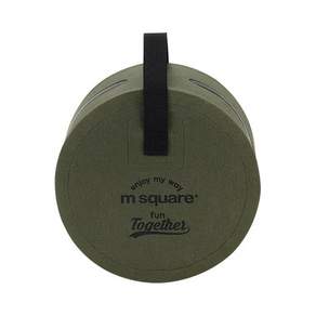m square 圓形餐具收納包, 軍風綠色, 1個