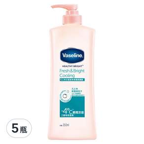 Vaseline 凡士林 水感透亮修護潤膚露, 350ml, 5瓶