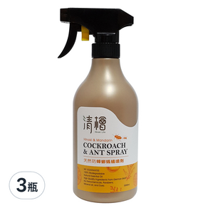 Hinoki Life 清檜 天然防蟑螂螞蟻噴劑, 500ml, 3瓶