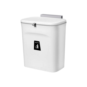 ikloo 宜酷屋 簡約掛式垃圾桶 1.5kg, 白色, 1個