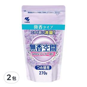 小林製藥 無香空間 室內除臭劑 補充包 薰衣草, 270g, 2包