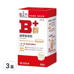 台塑生醫 MD Formula 醫之方 緩釋B群雙層錠, 60顆, 3盒