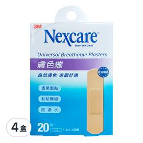 3M Nexcare PE系列 膚色繃帶, 20片, 4盒