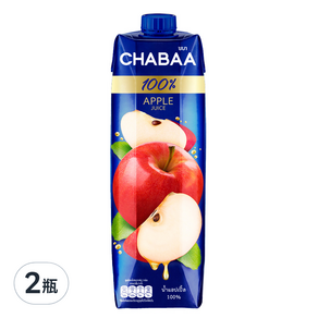 CHABAA 啜吧 100%蘋果汁, 1L, 2瓶