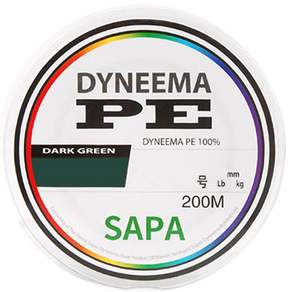 SAPA Dyneima 編織繩墨綠色 No.0.8, 200m, 1個