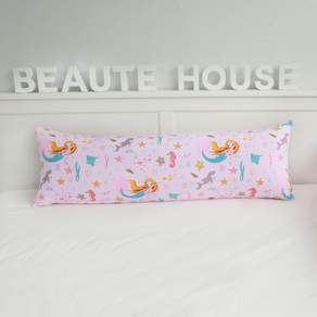 BEAUTE HOUSE 人造絲長枕頭套+枕芯, 美人魚款