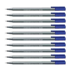 STAEDTLER Triplus Fineliner 334系列3角舒寫細字筆 0.3mm, 3, 10片