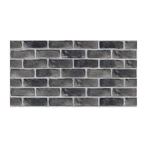LIPACO Ltree 磚塊造型海綿牆貼 100*50*1cm, 深灰色, 1個