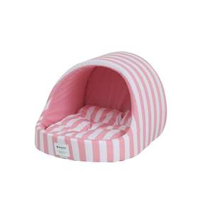 Redpuppy 圓形寵物窩, 條紋粉紅色