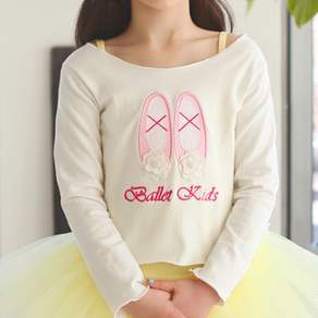 BALLET KIDS 女童芭蕾舞鞋印花長袖上衣