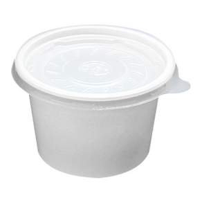 SJ 外帶塑膠碗附蓋子組合10*6.5cm L號, 1組, 100入