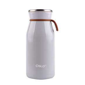 OSLO 牛奶罐造型手把保溫瓶, 灰色, 450ml, 1個