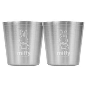米飛兔雙層不鏽鋼杯, 單色, 2個