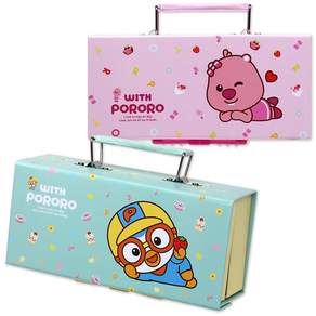 Pororo 手提式鉛筆盒 2入組, 波羅洛和路飛, 1套