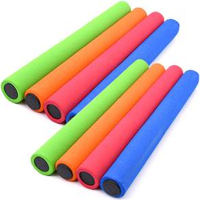 PARTYHAE 接力賽海綿接力棒 4件套, 紅色、橙色、檸檬綠、藍色, 2套