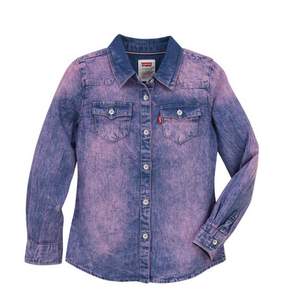 Levi's Kids 兒童牛仔長袖西部襯衫 B VNF13ASH59