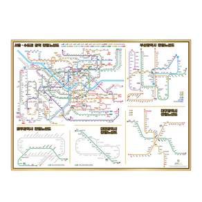 Nowmap 韓國首都圈多國語言地鐵圖4件組, 04.全國火車路線圖-小