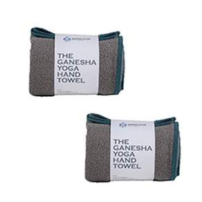 GANESHA YOGA PROPS 瑜伽道具 Ganesha 瑜伽手巾, 灰色的, 2入