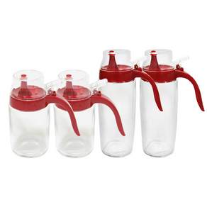 SINOGLASS 全新一觸式油瓶紅色250ml+500ml套組, 2套