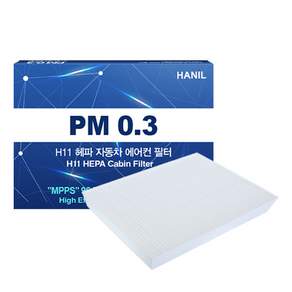 HANIL PM0.3 H11 HEPA汽車空調過濾棉, 1個, HH149