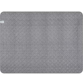 GOMPYO 無電磁波安全電熱毯 灰色, 雙 (135 x 180 厘米)