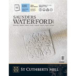 Sanders Waterford一面裝訂中紙水彩素描本 31*41cm 300g CM4653-011E, 12張