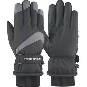 Bendis 防水智能觸控滑雪手套雙手套組 W351, 黑色