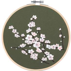 法式刺繡DIY組 19cm, 1個, 春暖花開07