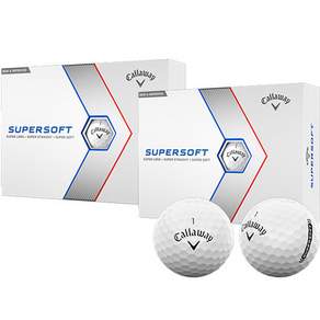 Callaway 卡拉威 Supersoft高爾夫球2層球, Clova White, 12顆, 2組