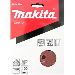 Makita 牧田 砂輪 125mm 100 D-54520 10p, 1個