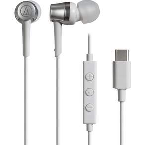 audio-technica 鐵三角 USB-C Type高品質入耳式耳機, 白色, ATH-CKD3C