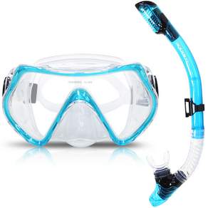 呼吸管套組 SS-501 帶 Squalo 乾燥包, 水藍