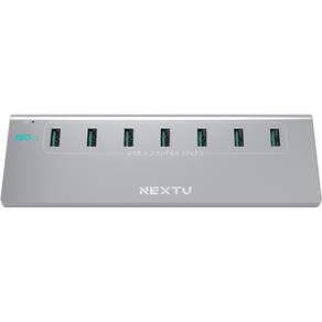 NEXT-U USB 3.2 GEN2 10G 7 端口電介質鋁 USB 集線器 NEXT-337G2-10G, 混色