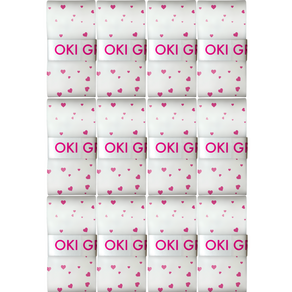 Oki Grip 粉紅心網球羽球握把 12p, 粉色