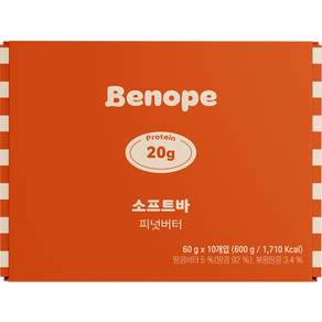 BENOPE 軟蛋白棒 花生醬口味 10條入, 600g, 1個