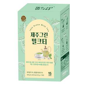 SONGWON 濟州綠奶茶沖泡飲隨身包, 20g, 15包, 1個