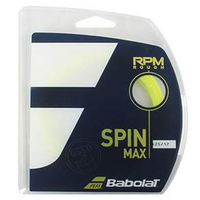 BabolaT Rpm Blast Rough Spin Max網球線, 1盒, 螢光黃色