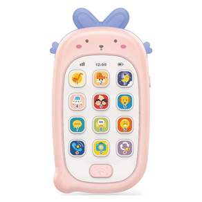 燈光音樂兔旋律幼兒手機 heahe0536p, 粉色