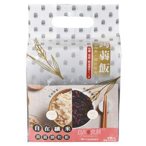 自在食刻 蒟蒻調和飯 茉莉香米150g 3包 + 黑莓果米150g 3包, 900g, 1袋