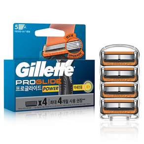 Gillette 吉列 2024 Proglide Power刮鬍刀片, 4入, 1個