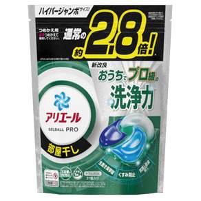 ARIEL Pro 4D立體洗衣膠球補充包 綠色室內曬衣, 31顆, 1袋