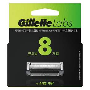Gillette 吉列 Labs 極光系列 刮鬍刀頭, 8個, 1盒